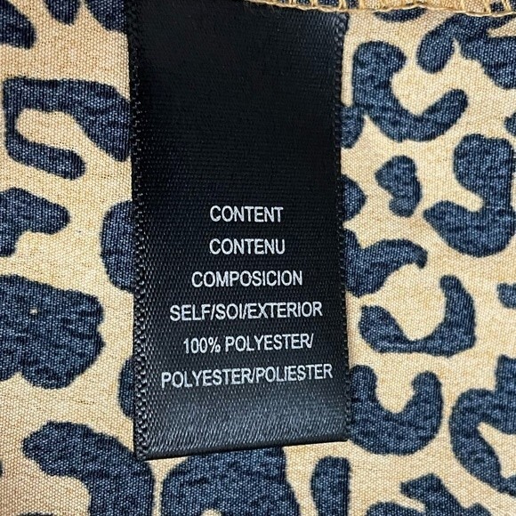 NWT Wayf Mock Neck Long Sleeve Shift Dress Size XS Cheetah Print Tan Black NEW - Picture 13 of 15